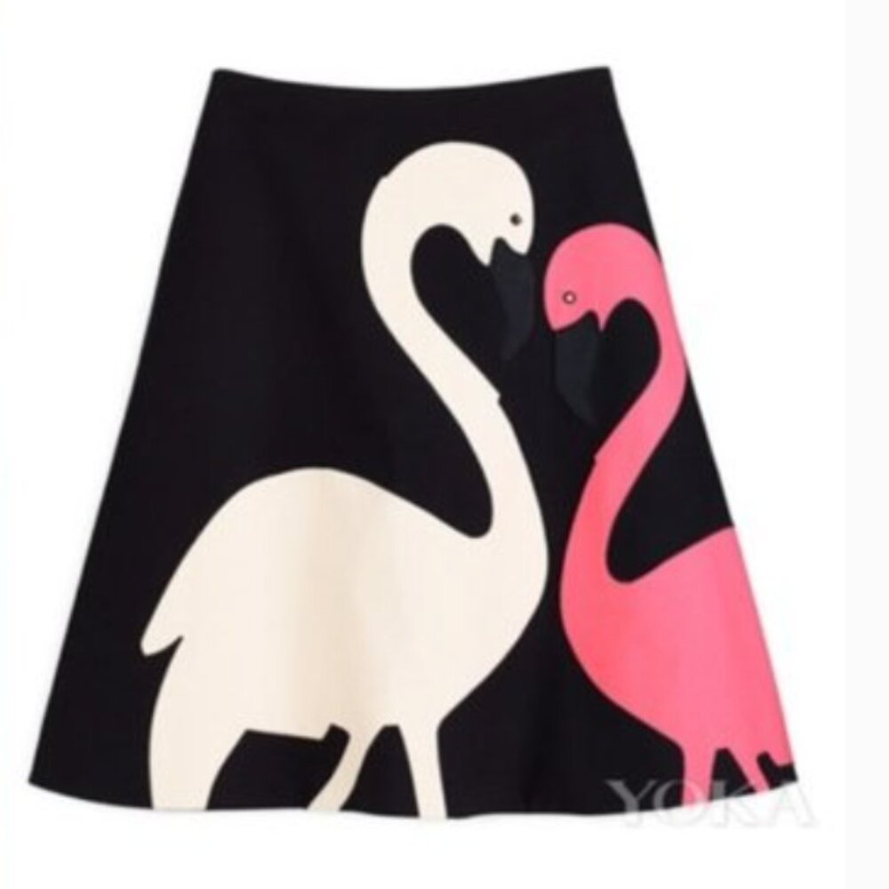 NWT Kate Spade A-line Flamingo Skirt Size 4
